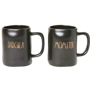 DADCULA & MOMSTER Whimsigoth Set Glazed Ceramic Coffee Mugs Rae Dunn Emo Witchy